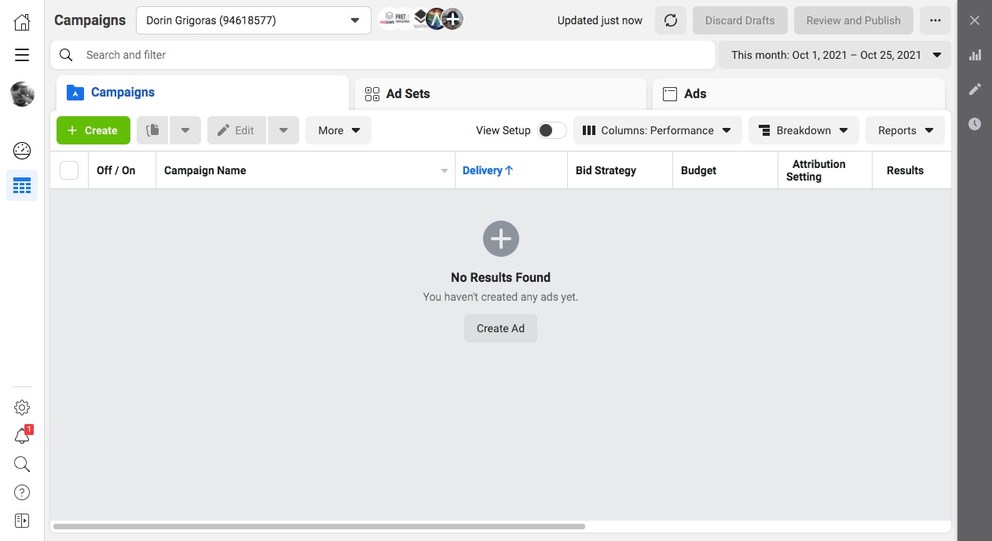 facebook ads manager