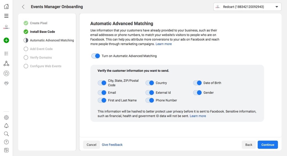 facebook events manager