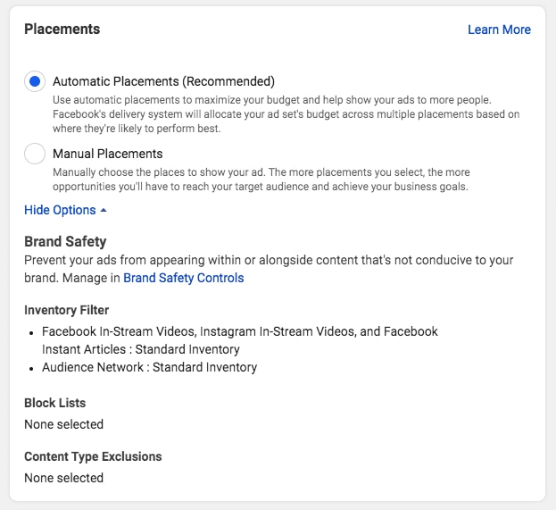 facebook adset