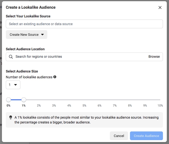 facebook audience lookalike
