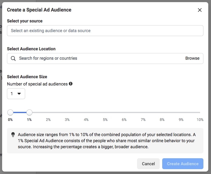 facebook audience special
